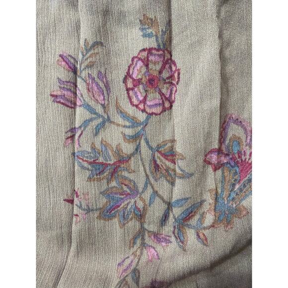 Festi Torrid Womens Plus Size Gauze Long Sleeve Tunic Taupe Floral Size 4 4X New - Picture 6 of 6